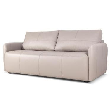 Imagem de Sofá de Couro 2 Lugares 200cm Vitória Prime Off White- Touro e Cia - T