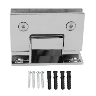 Imagem de Nenhuma Dobradiça de Porta de Vidro de Broca, Substituição de Dobradiças de Placa de 90 Graus para Armários Mostra Armários de Vinho de 8 a 12 Mm Portas