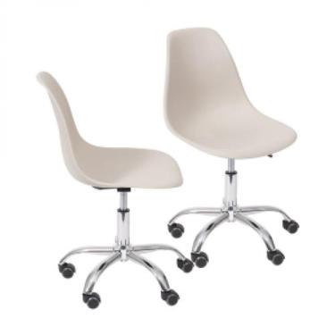 Imagem de Kit 2 Cadeiras Escritório Eames Giratória com Rodízio Dkr - OR Design