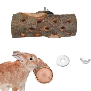 Imagem de Copfeu Madeira de maçã, pequenos animais, brinquedos para mastigar madeira molar para coelhos, hamster, porquinho-da-índia, chinchilas, gerbos, ratos, ratos, coelhinhos (pequeno)