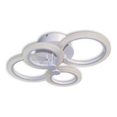 Imagem de Plafon Redondo Led Luminaria Four Side Circles Branco Mg134 - MG Metai
