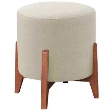 Imagem de Puff Puf Sala Lhor Linho Bege Rm Bege