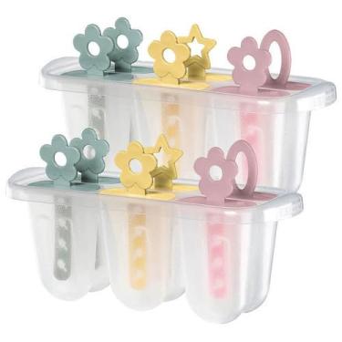 Imagem de 2 Forminhas 6 Picolé Forma Molde Palito Sorvete Gelo