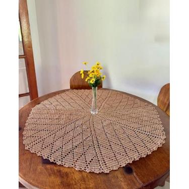 Imagem de Toalha Centro De Mesa Mosaico 90cm Crochê Artesanal - Maria Croche Ver