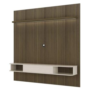 Imagem de Painel Suspenso TV 75 Pol 183 cm 4585 Pinho Ripado Off White ARLY - Mi