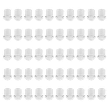 Imagem de Pdflie Tubo de bobina acústica intra-auricular de substituição para fone de ouvido walkie talkie de rádio bidirecional (branco, grande, pacote com 50)