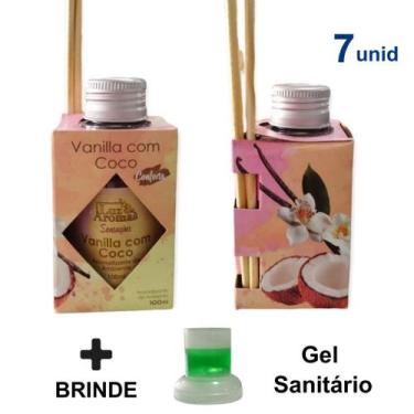 Imagem de Kit 7 Aromatizador Ambiente 100ml Difusor Palito Luz Aromas Aromatizan