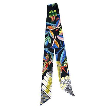Imagem de Cachecol feminino com estampa de pássaros e flores naturais da IMLECK, A, One Size