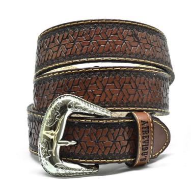 Imagem de Cinto Country Masculino Em Couro Atrevidus Moinho - Atrevidu's Country