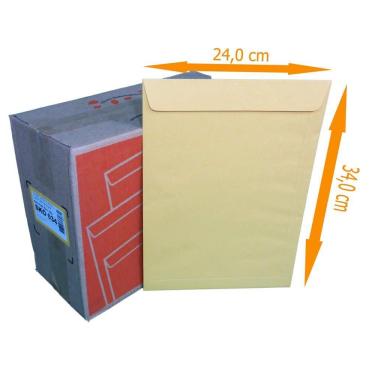 Imagem de Envelope Saco Kraft Ouro 240mmx340mm 80g - Cx c/250 - Scrity