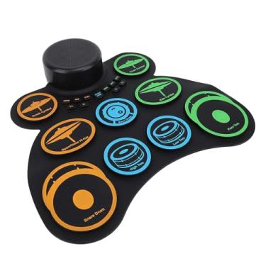 Imagem de Conjunto de Tambor Eletrônico Portátil, Recarregável Embutido No Alto -falante Silicone Pedal Pacrativo Dobrável Drum Pad