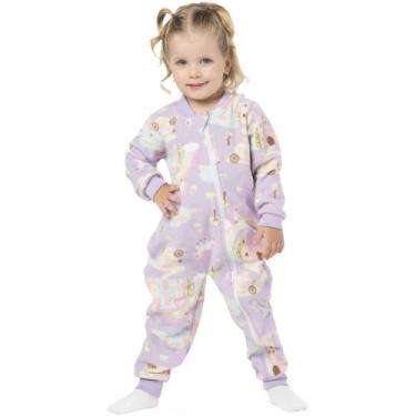 Imagem de Pijama Infantil Menina Mega Soft Unicórnio - VRASALON, 8, Lilás