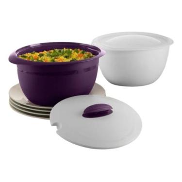 Imagem de Tupperware Tigela Thermo 3,5l Importada Sopeira Microondas, Branco/Ber