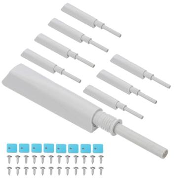 Imagem de PATIKIL Travas magnéticas de empurrar, 8 peças, trava de porta de empurrar para abrir, ferragens, fecho, fecho, fecho, gaveta, cozinha, guarda-roupa, trava, cinza,