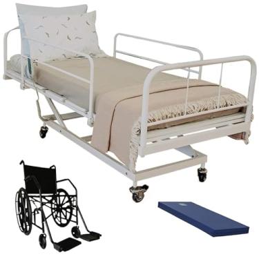 Imagem de Cama Solteiro Motorizada Finasse 3 movimentos + Colchão D28+ Cadeira de rodas Manual