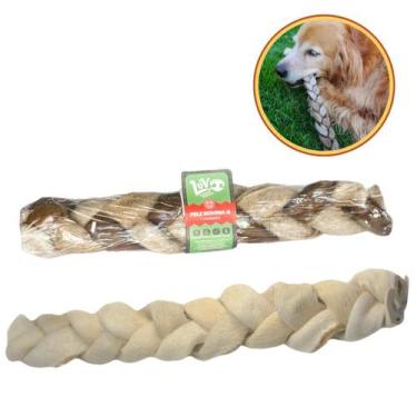 Imagem de Mordedor Natural para Cachorro Pele Bovina 30 cm - LUV Petiscos