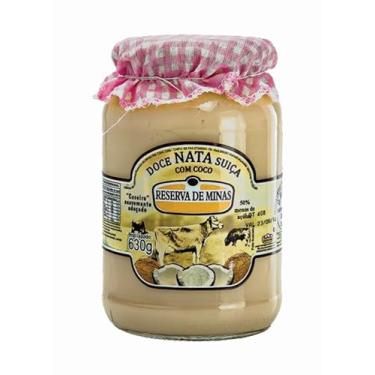 Imagem de Doce de Nata Suíça 630g, 50% Menos Açúcar - Reserva de Minas (com Coco)