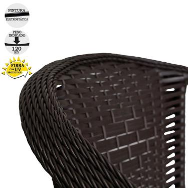 Imagem de Conjunto De Poltronas E Mesa Navegantes Preto Tabaco