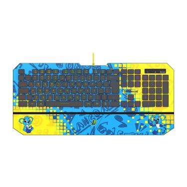 Imagem de Teclado Gamer Membrana Brancoala Redragon B502 Rgb Azul E Amarelo
