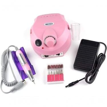 Imagem de Lixa Unha Eletrica Pedal Manicure Pedicure Profissional Rosa 30000