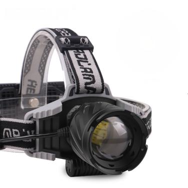 Imagem de Lanterna De Cabeça Usb Recarregável Led Luz Forte, Impermeável Preto