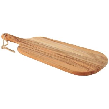 Imagem de Tábua Para Pão Tramontina Provence Em Madeira Teca Fsc Com Cabo 48x19 Cm