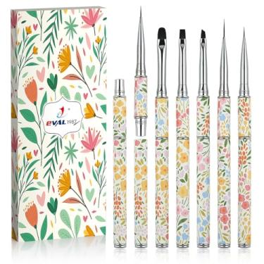 Imagem de yihuale Conjunto De Pincéis Para Nail Art Com 5 Peças Caneta Design Esmalte Em Gel, Ferramentas Pintura, Pincel Limpeza Unhas, Delineador, Cabo Couro Salão Beleza, Presente Meninas E Mulheres