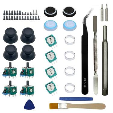 Imagem de Onyehn Joysticks Analógicos 3D, Peças De Reposição Para Com Chave Fenda E Ferramentas Reparo Controle Dualsense Do Playstation 5 Ps5 (Pacote 4)