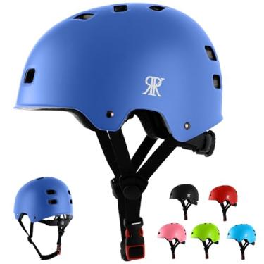 Imagem de RRK Capacete De Bicicleta Para Jovens E Crianças, Skate, Crianças 3 A 5 Anos, 8 10 12 14 Ajustável Multiesportivo, Scooter, Patinete (Azul S)