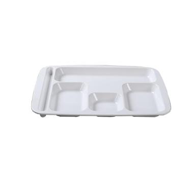 Imagem de Prato de fast food requintado quadrado branco de imitação minimalista doméstico de porcelana - placa de chip de 38 cm (versão espessa)