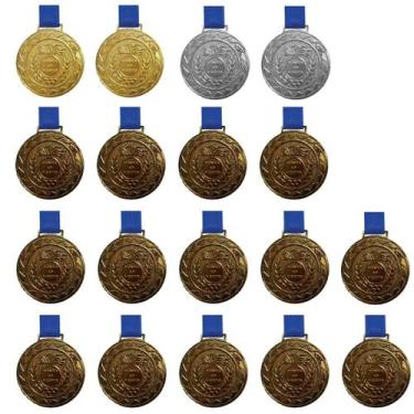 Imagem de Kit C/2 Medalhas de Ouro + 2 Prata + 14 Bronze M36 - Crespar