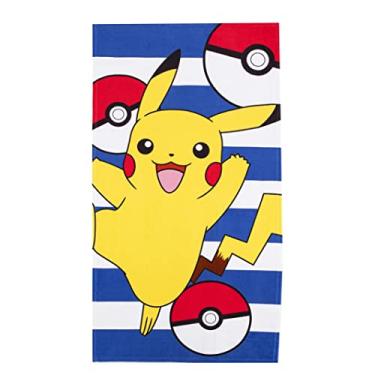 Imagem de Northwest Toalha de praia Pokémon – Design Pikachu e Poké Ball – Toalha macia e absorvente de 76 x 152 cm para banho, piscina ou praia