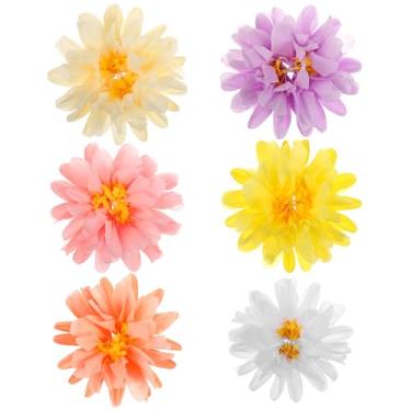 Imagem de Luxshiny 6 Peças De Decorações De Flores De Margarida: Decorações De Pompons De Papel Chá De Bebê No Jardim - Cenário Fotos De Casamento Enfeites Florais De Parede De Aniversário