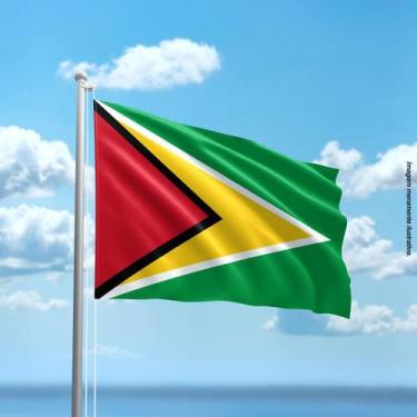 Imagem de Bandeira da Guiana 80cmx140cm Tecido Oxford 100% Poliéster - Presente-