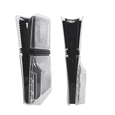 Imagem de Capa de console transparente para PS5 Pro Disc Edition protetor de placa frontal rígida acessórios para console (transparente)