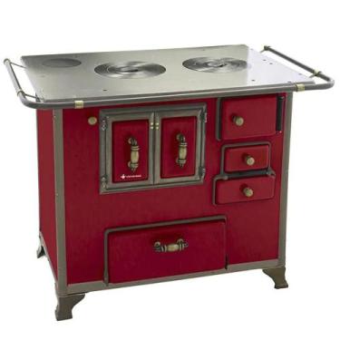 Imagem de Fogão a Lenha Barroco Venâncio 03 Gabinete Vermelho Intenso FL3GBRCX-2