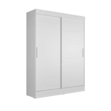 Imagem de Guarda-Roupa Orazio 2 Portas de Correr 2 Prateleiras Quarto (Branco Fosco)