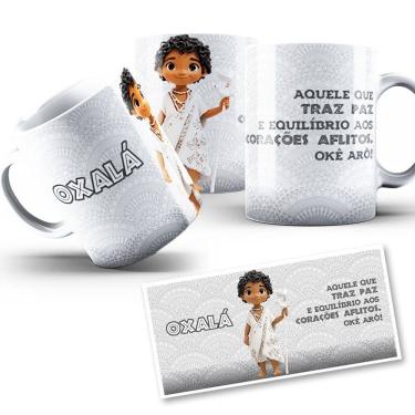 Imagem de Caneca Oxalá Mirim Coleção Orixás Umbanda Candomblé 325ml