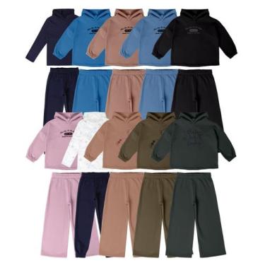 Imagem de Kit 3 Conjuntos Longos Sortido De Menina Rovi Kids Sortida - Rovitex K