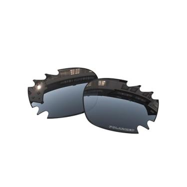 Imagem de Lentes de substituição OOWLIT compatíveis com óculos de sol Oakley Jawbone/jaqueta de corrida, Titanium Polycarbonate Combine8™ Polarized, One Size