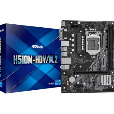 Imagem de Placa Mae Asrock Lga1200 H510m-hdv/m.2 2xddr4 3200mhz Dimm 64