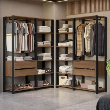 Imagem de Guarda-roupa Closet Modulado Valencia 4 Gavetas - MADESA