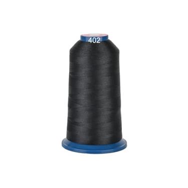 Imagem de RICHWORD Linha de bordado de poliéster 4000 m (4374Y) 40 WT para várias agulhas comerciais e máquina de bordar de agulha única preta 0402