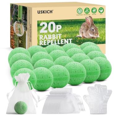 Imagem de Repelente de coelho ao ar livre, pacote com 20 óleo natural de hortelã-pimenta, repelente de coelho seguro para animais de estimação, potente dissuasor de coelhos, repelente de coelho para jardim