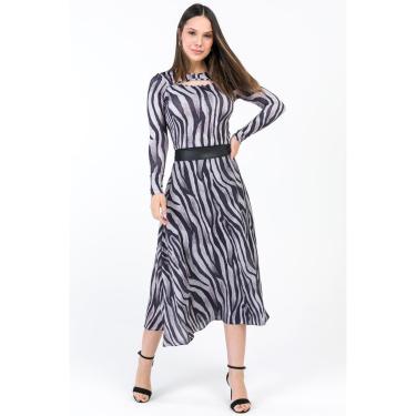 Imagem de Saia Midi Animal Print -G-Feminino