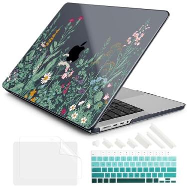 Imagem de DONGKE Capa rígida de plástico para MacBook Pro 14 polegadas com tela Retina XDR e Touch ID, 2024/2023/2021, chip M4 A3112 A3401 A3185, M3 A2918 A2992, M2 A2779, M1 A2442 Pro Max, Garden Florals