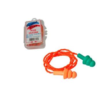 Imagem de Protetor auricular bicolor silicone c cord 15db ca19578 7gr - PROTECT 