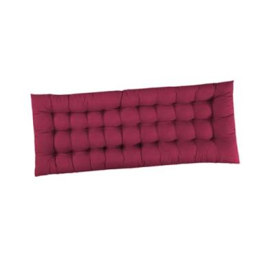 Imagem de Ｂｅｓｇａ Almofada para Cadeira de Pátio com Encosto Alto de Madeira 48 Cm X 120 Cm X 8 Cm, Vermelho, Tamanho real