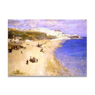 Imagem de The White City John Lavery Iconic Realist Portrait & War Scene Canvas Art – Decoração de parede irlandesa atemporal para casa 39,98 x 55,88 cm Un Framed