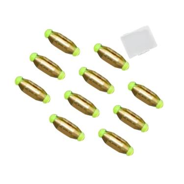 Imagem de menolana Chumbadas de pesca, pesos de pesca, acessório de equipamento com caixa, chumbadas de peso de cobre removíveis para pesca em água salgada, 0.6 10 peças